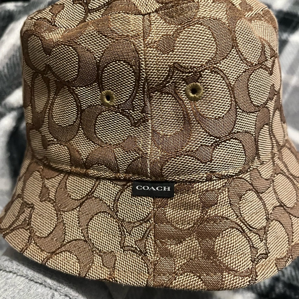 NWT Coach Brown Signature Bucket Hat - Picture 2 of 6